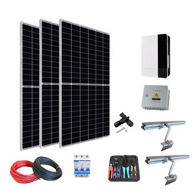 China Home Off Grid Tile Hook Single Phase Home Roof PV Solar Power Kit Solar Panel Mounting Solar Energy System for sale