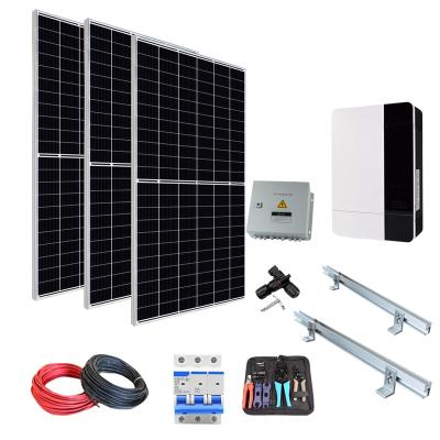 China Home Complete Home PV Set 10Kw 15Kw 20KW 5 Kw Solar Panels Solar 5000 W On Off Grid Solar System 5000 Watts Solar Energy System for sale