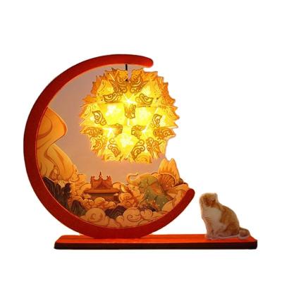 China 2021 New Modern High Quality Free Shipping 3d Night Light Indoor Paper Carving Lamp for sale