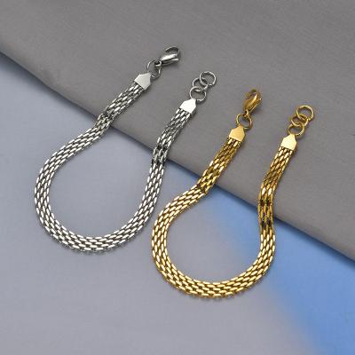 China New Design High Polished Silver Plated Stainless Steel Curb Link Chain Gold Cuban Bracelet Men Bracelet Lead Free Nickel Free for sale