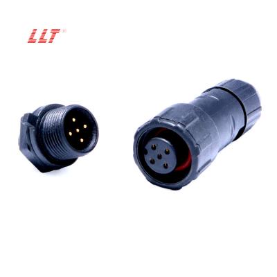 China Waterproof Welding Terminal Connector IP67 M14 5 Pin Small Bulkhead Connector Wire Plug Plug For Wire for sale