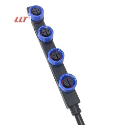 China Waterproof Power LLT 2 Pin 3 Pin IP67 Distribution Cord M15 Modules Led Connector for sale