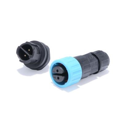 China LED light wire to board 2pin connector rear panel mount outdoor push 3 4 5 8 9 12pin M16 waterproof connector for sale