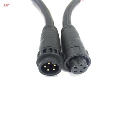 China LED Light 5pin Cable Electrical Wire Connector Circular M19 IP67 20AWG Waterproof Male Female Cable Connector for sale