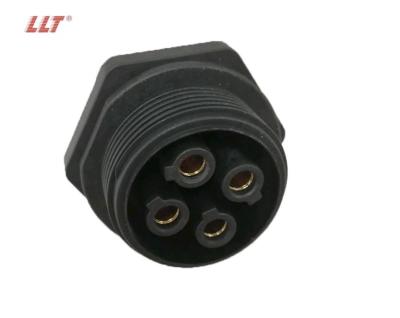 China Industrial LED light M45 4Pin power connector 4Pin back panel large 3 4pin ip68 waterproof wire to board connector for sale