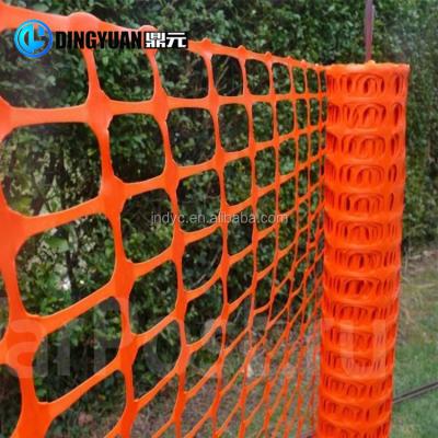 China New Orange Dingyuan HDPE PP or PE Construction Barrier Netting Plastic Safety Fence for sale