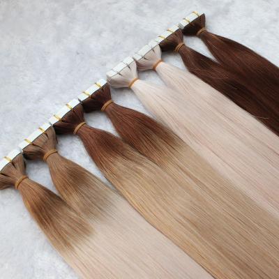 China Curly Tape Loop Ins Hair Extensions Double Drawn Human Hair Extensions Natural Remy Hair Extensions Bone Straight for sale