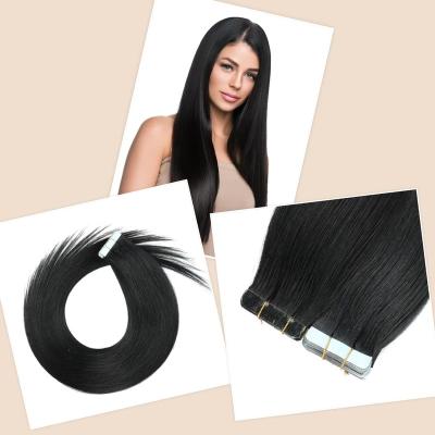 China Large Stock 100% Raw Remy Hair Curly Double Sided Curl Glue Pulled Tape In Hair Extensions for sale