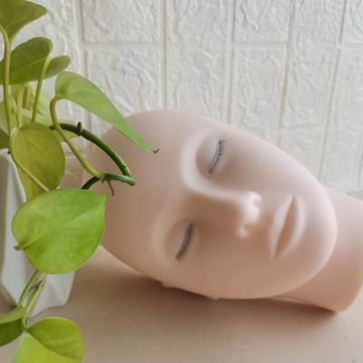 China Practice Planting Eyelash Makeup Wholesale Tools Practice Eyelash Extension Model Doll Training Mannequin Rubber Head for sale