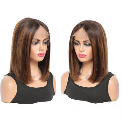 China Good Quality HD Straight Body Wave 13*4 4x4 Closure Wig Hair Lace Front Human Hair Wig Short BoB Wig For Black Women for sale