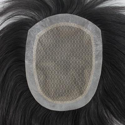 China Wholesale Best Straight Men's Hair Systems Remy Hair Toupee Wigs Mono Basic Thin Straight Men's Remy Hair Toupee For Men for sale