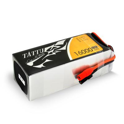 China Original consumer electronics Tattu 16000mah 6s agriculture UAV drone lipo battery with XT90 for sale for sale