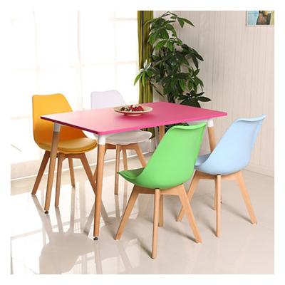 China Modern KD Design Leisure Wooden Leg New Plastic Tulip Chairs Dining Chair for sale