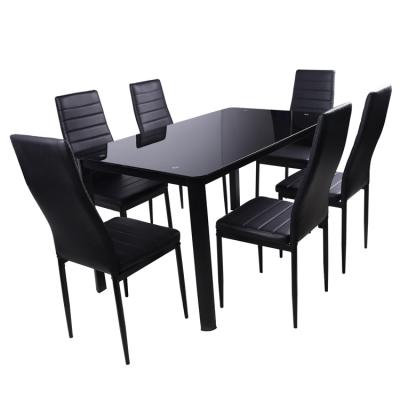 China Cheap K/D Furniture Dining Room Furniture Home Dining Tables And Chairs Set Chairs Modern Dining Table for sale