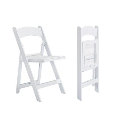 China Modern White Folding Plastic Wedding Chair for sale