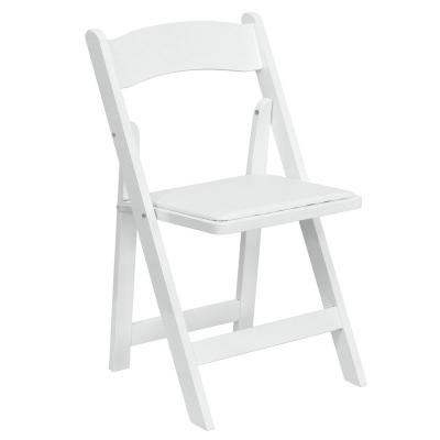 China Modern Wholesale Foldable Plastic White Resin Garden Chair Wedding Event Chair Outdoor Folding Chair for sale