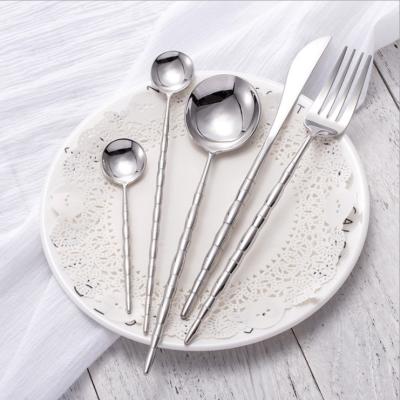 China Hot Sale Jieyang Cutlery and Fork 24 pcs Gold Spoon Express Spoons18-8 Gold Stocked Spoon and Fork Cutlery for sale