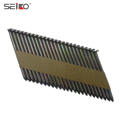 China 34 Degree Paper Strip Steel Nail For Nail Gun for sale