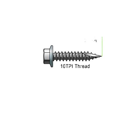 China Type 17 Cutting Thread Hex Flange HEX Stainless Steel Head Covering Self Tapping Wood Screws for sale