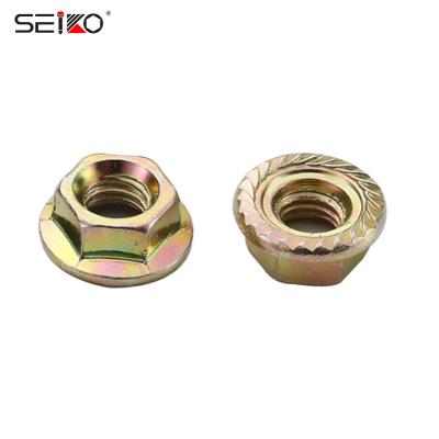 China DIN6923 Heavy Industry Hex Flange Lock Nut Galvanized Hexagon Flange Nut for sale