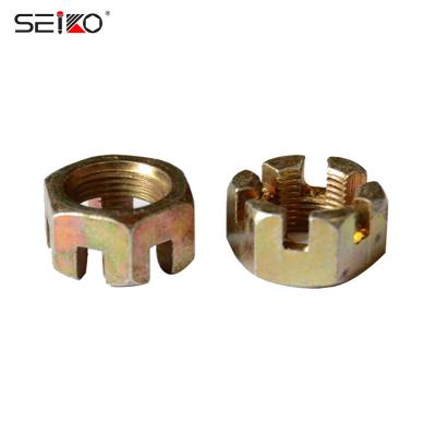 China DIN935 Standard Carbon Steel Hex Slotted Nut for sale