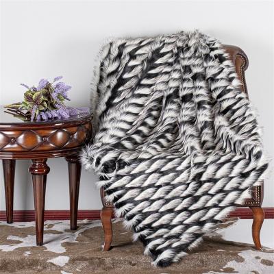 China PORTABLE Comfort Faux Fur Luxury Throw Blanket - Soft Fluffy Warm Minky For Sofa for sale