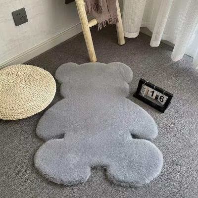 China Fashion Bear Shape Design Washable Good Quality Carpet Fur Rug And Blanket for sale