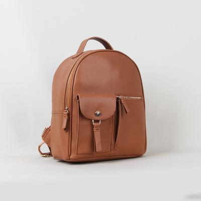 China PU School Backpack Simple Design Waterproof High Quality Leather Travel One-Shoulder Bag for sale