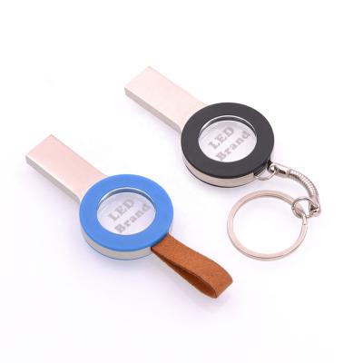 China Usb light up when connect computer new model LED usb flash drives Arcylic pendrive bulk 4gb 8gb 16gb 32gb customized logo for sale