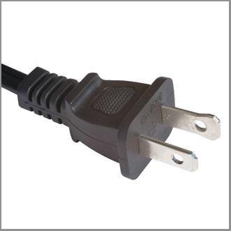 China USA Type Power Cord with NEMA 1-15p Plug UL Certified Power Leads for sale