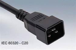 China IEC320 C20 power cord male plug for sale