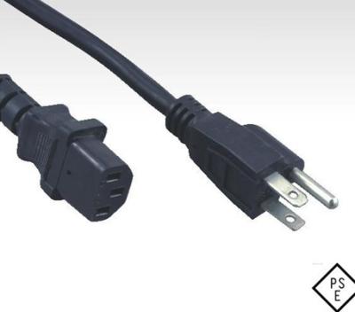 China PSE approved Japanese cord set, Japan plug to C13 power cord for sale