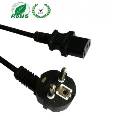 China European Schuko plug to C13 power cord, VDE approved cordset with CEE7/7 plug for sale