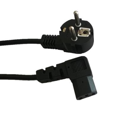 China European cordset with angled C13 connector, UK AC power cord for sale