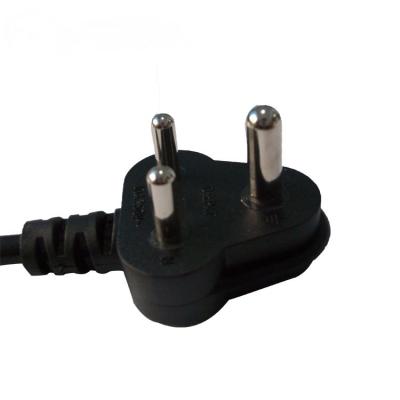 China Indian AC power cord with 3-pin indian plug, South African power cord for sale