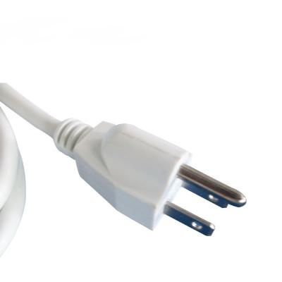 China UL listed Nema 5-15p power cord, white flexible cord for sale