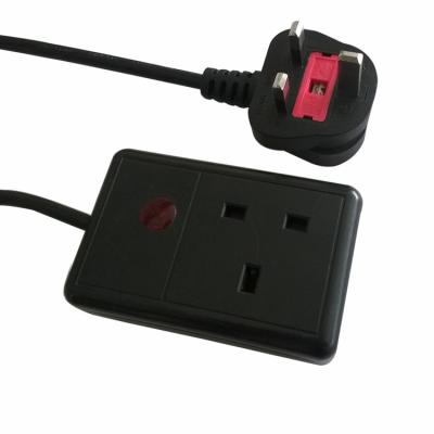 China UK power cord with single way socket for sale