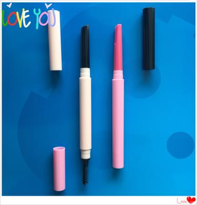 China OEM multi colour eyebrow pencil double head eye brow pencil with eyebrow sponge brush for sale