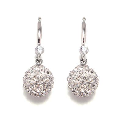 China Fashion Jewelry Shining Zircon Stone Ball Earrings Girls Drop Earrings for sale