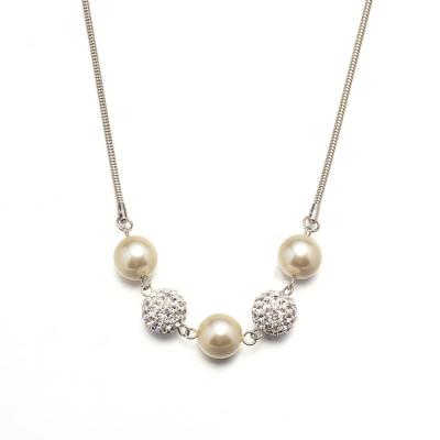 China FASHION Pearl Pendant Necklace Pearl Zircon Stone Glass Necklace for sale