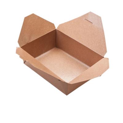 China Disposable food takeaway paper box, salad paper box, cardboard lunch box for sale