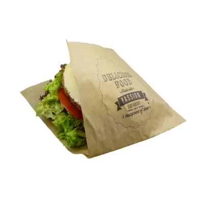 China Shenzhen Recyclable Custom Greaseproof Kraft Hamburger Bag For Sale for sale