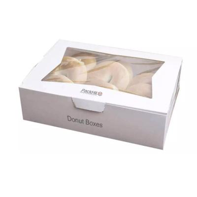 China Food Grade Recyclable Cardboard Mini Donuts Packaging Box Designs for sale