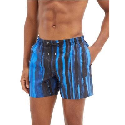 China Anti-Wrinkle Mesh Beach Shorts Two Deep Side Edge Pockets Summer Basic Men Shorts Cropped Polyester Vintage Plain Fit Techniques Mid for sale