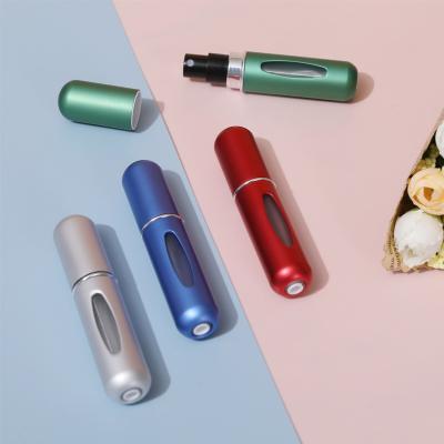 China Wholesale 5ml 8ml Multi-use Matte Silver Color Travel Mini Metal Perfume Atomizer Cosmetic Spray Bottle for sale