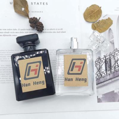 China Wholesale 20ml 30ml 50ml 100ml Square Perfume Empty Luxury Flat Perfume Spray Bottle Black Glass Refillable Bottle for sale