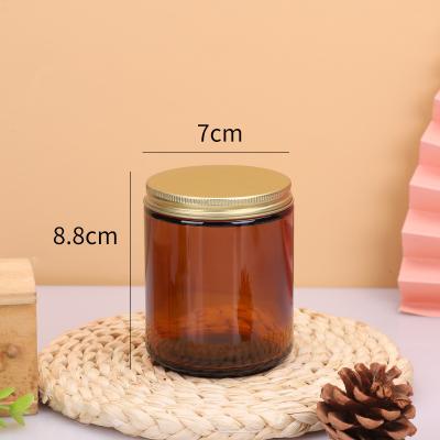 China Gift & Wholesale Container Food Glass Lid Craft Screw Canning Candle Making Jar 8oz Glass Straight Sided Candle Glass Jars for sale