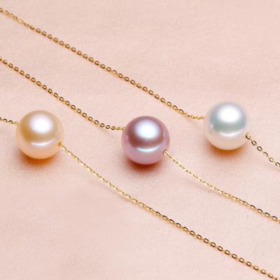 China BOHEMIA 925 AAA Real Freshwater Jewelry Sterling Silver Pearl Pendant Necklace Natural Genuine Freshwater Simple Pearl Necklace Chain for sale