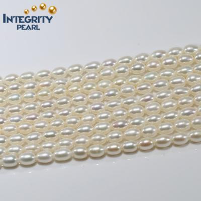 China Strong Luster 5-6mm Oval Freshwater Pearl Freshwater Cultured Small Loose Pearls For Design for sale