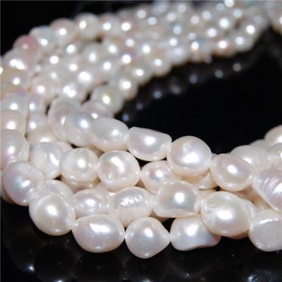 China Big Large Size Natural White Color Edison Freshwater Nucleated Core Pearl 10-11mm Pearl Baroque Freshwater Loose Beads for sale